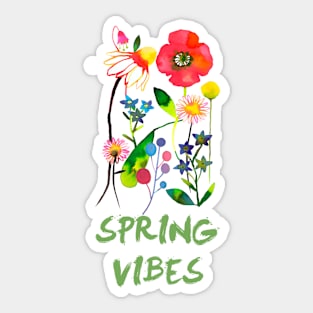 Happy Spring Flowers - spring vibes Sticker